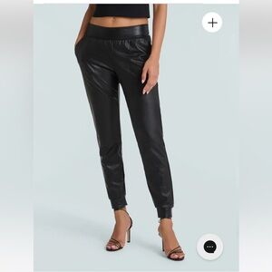 COMMANDO faux leather joggers. Size small